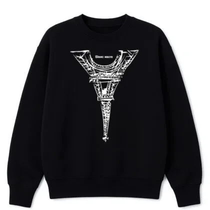 Sweat Eiffel noir à esquisse